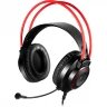 Наушники с микрофоном A4TECH BLOODY G200S 2м мониторные USB оголовье черно-красные G200S  USB/ BLACK +RED