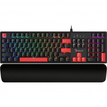 Клавиатура A4TECH BLOODY S515R FIRE BLACK механическая черный USB FOR GAMER LED подставка для запястий