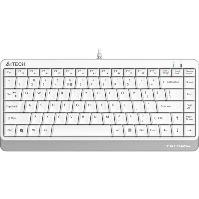 Клавиатура A4TECH FSTYLER FKS11 USB бело-серая FKS11 WHITE Клавиатура A4TECH FSTYLER FKS11 USB бело-серая FKS11 WHITE